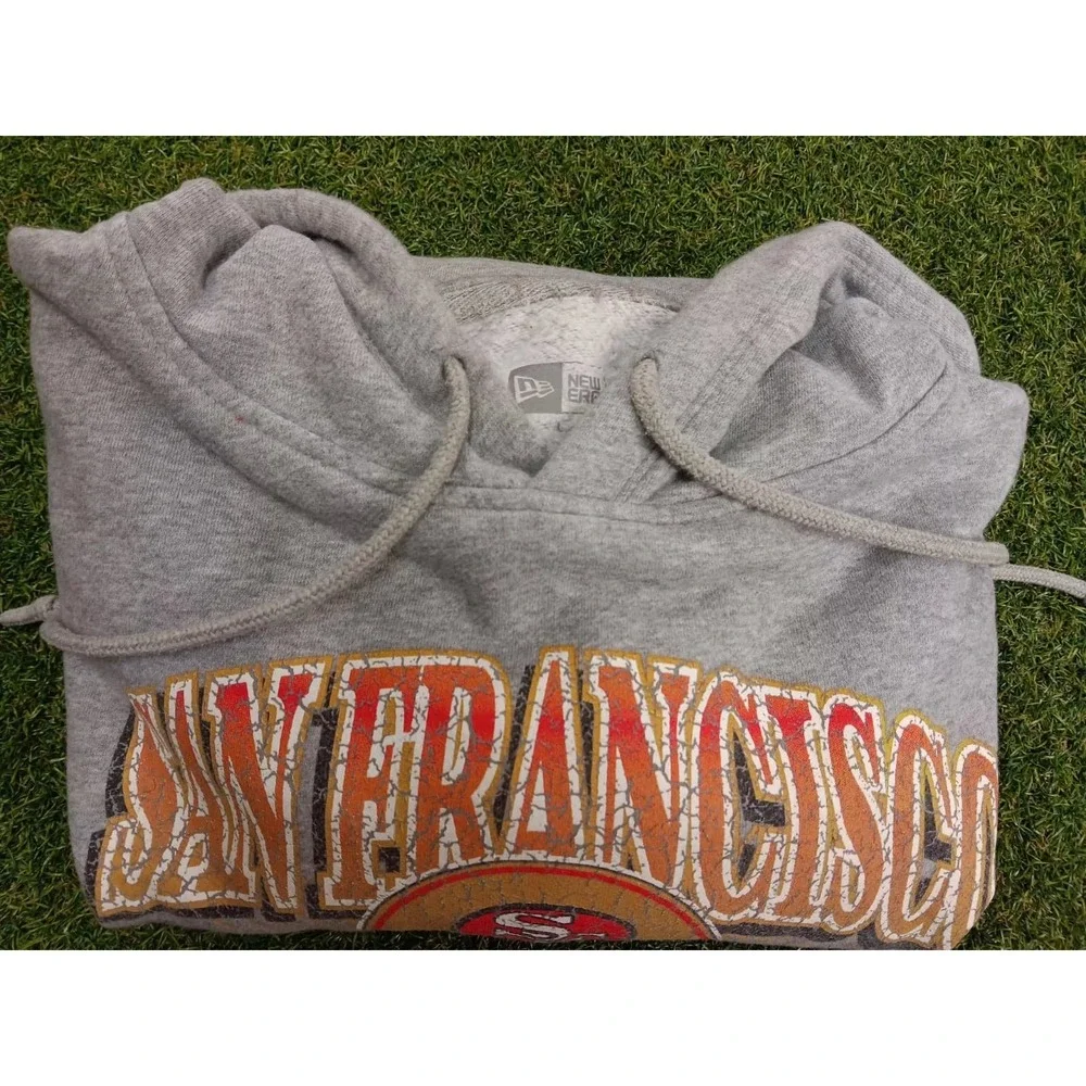 New Era San Francisco 49ers Football Hoodie Men's Large Heather‎ Gray Pullover - Picture 7 of 7